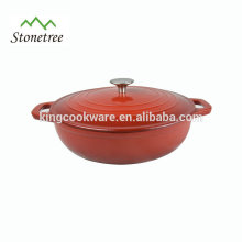 18/20/22/24 / 26cm Ferro Fundido Esmalte Utensílios de Cozinha Caçarola / panela / wok